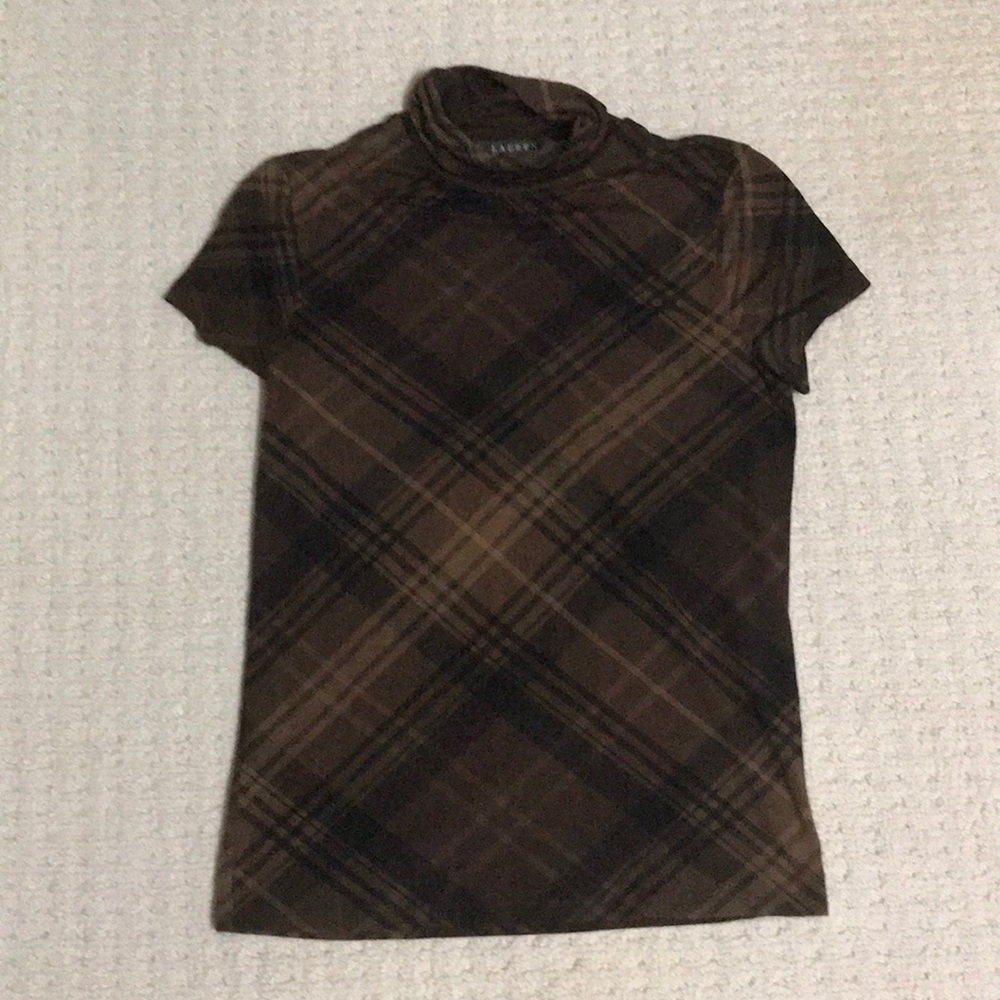Ralph Lauren Brown Plaid Top